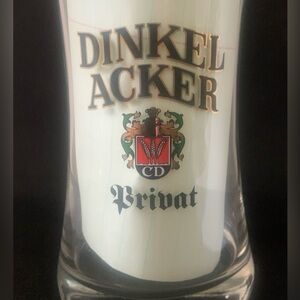 Vintage Dinkel Acker Brivat Festival Beer Glass Heavy Base